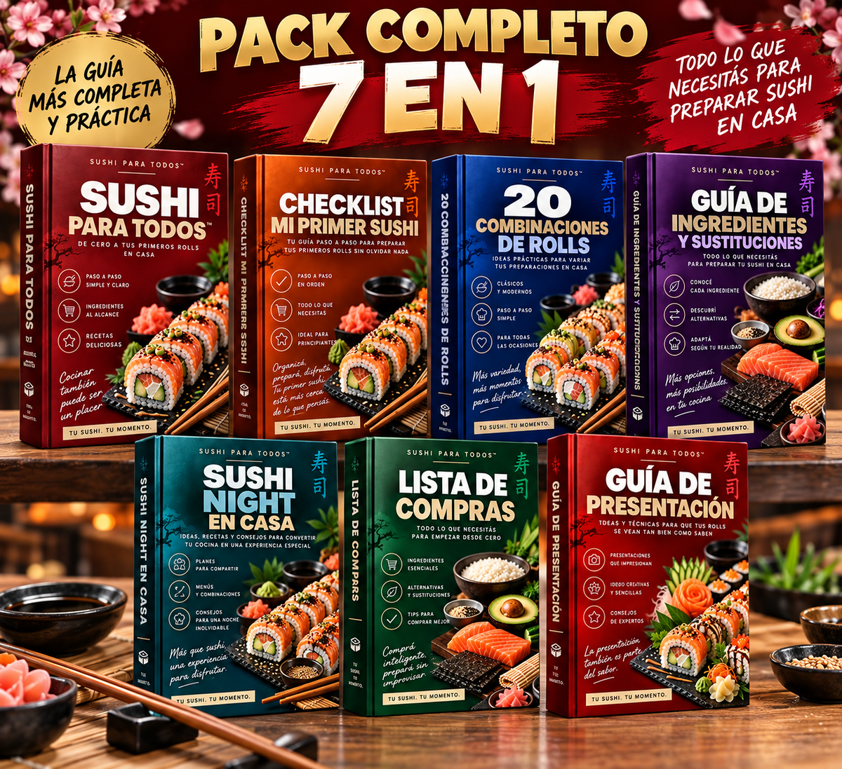 PACK COMPLETO 7 EN 1 — SUSHI PARA TODOS